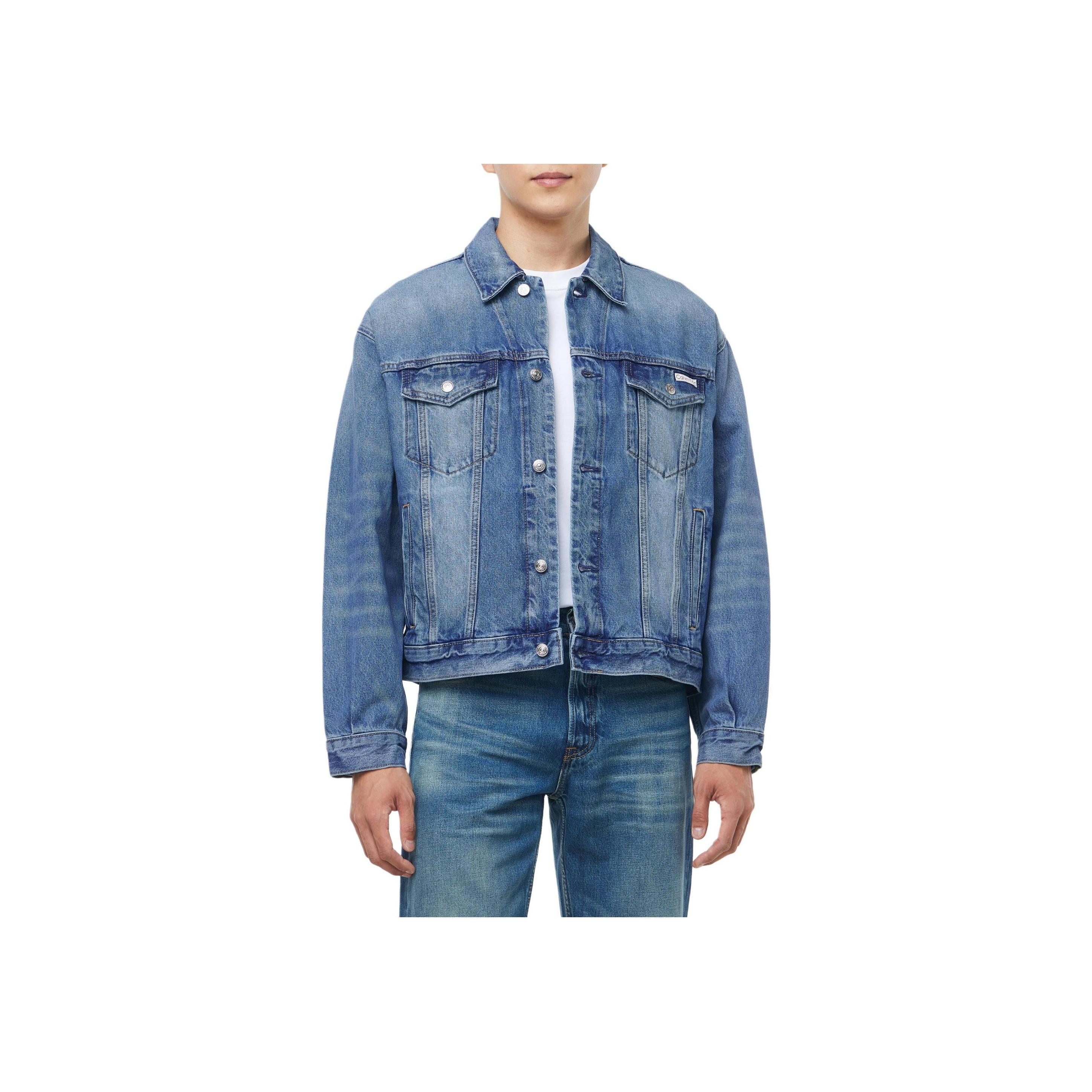 

Calvin Klein Single Breasted Short Sleeve Denim Jacket Men jackets 4RD706G-ZY2 XL