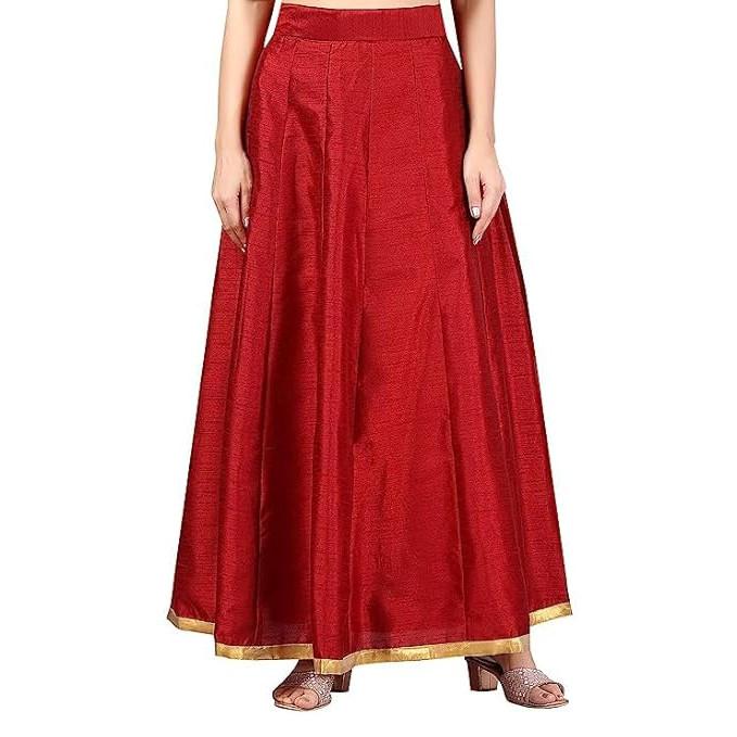 @ Women's Readymade Polyester Maxi Skirt Lehenga UKS74-80%OFF