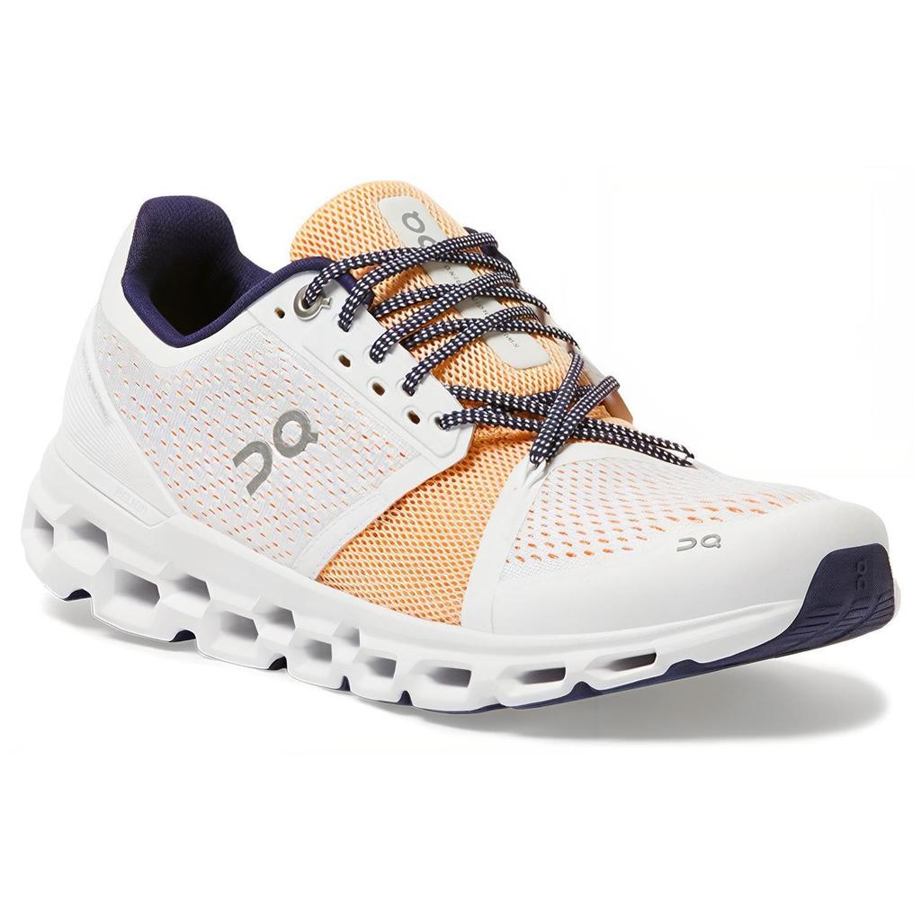 On Cloudstratus Comfortable Round Toe Shock Absorbing N-Slip Low-Top Running Shoes Women sneaker White Yellow 29.99771