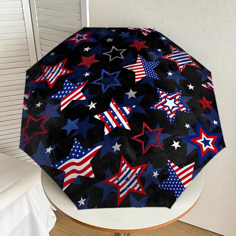 1pc Stars Patriotic Pattern Umbrella Design Automatic Opening and Closing Umbrella, High-quality Travel Umbrella,  C1128119