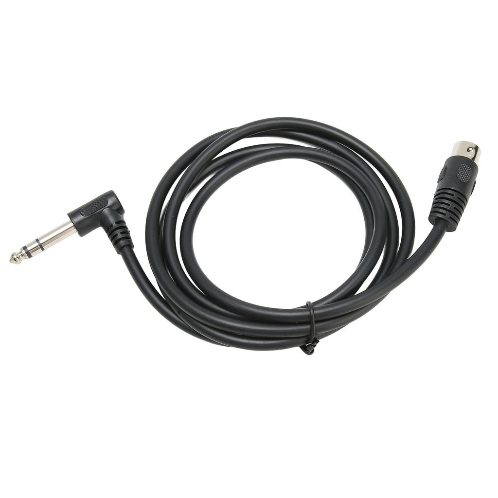 90 Degree 6.35mm Male to MIDI Din 5Pin Male Cable Right Angle 6.35mm to MIDI Sound Connection Cable 4.9ft