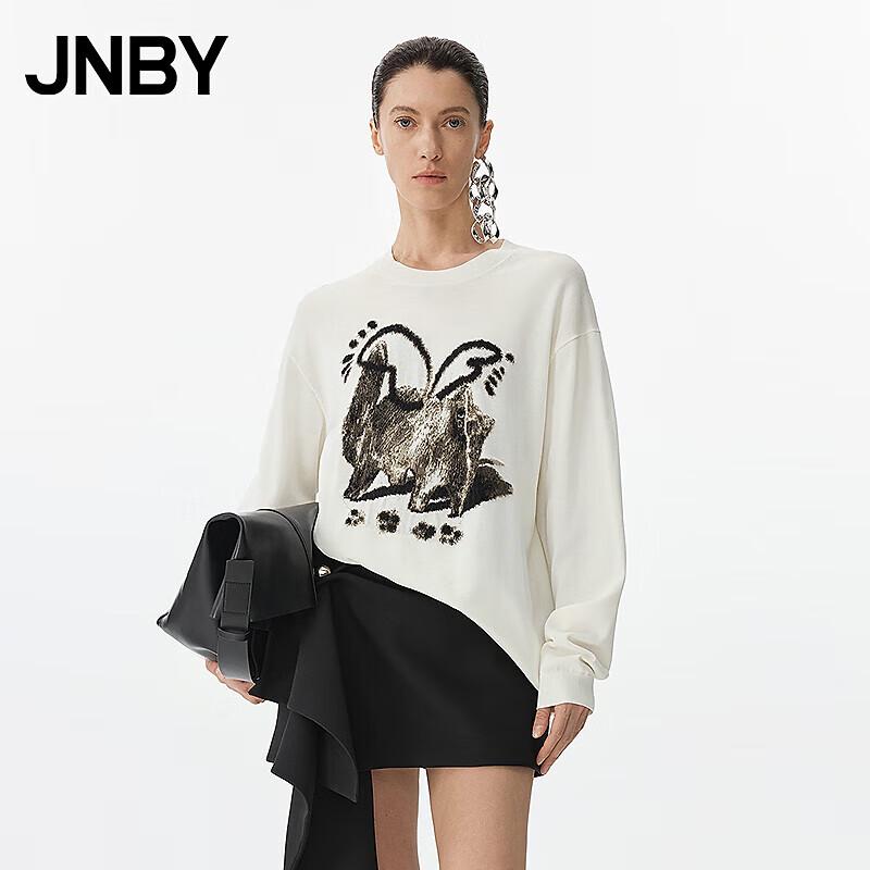 JNBY 2025 Spring Round Neck Cotton Knit Pullover