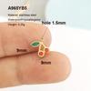 2pcs/lot Stainless Steel Pendant Charm Key Fish Lobster Flower Shell Conch Cherry Enamel Necklace Gold PVD