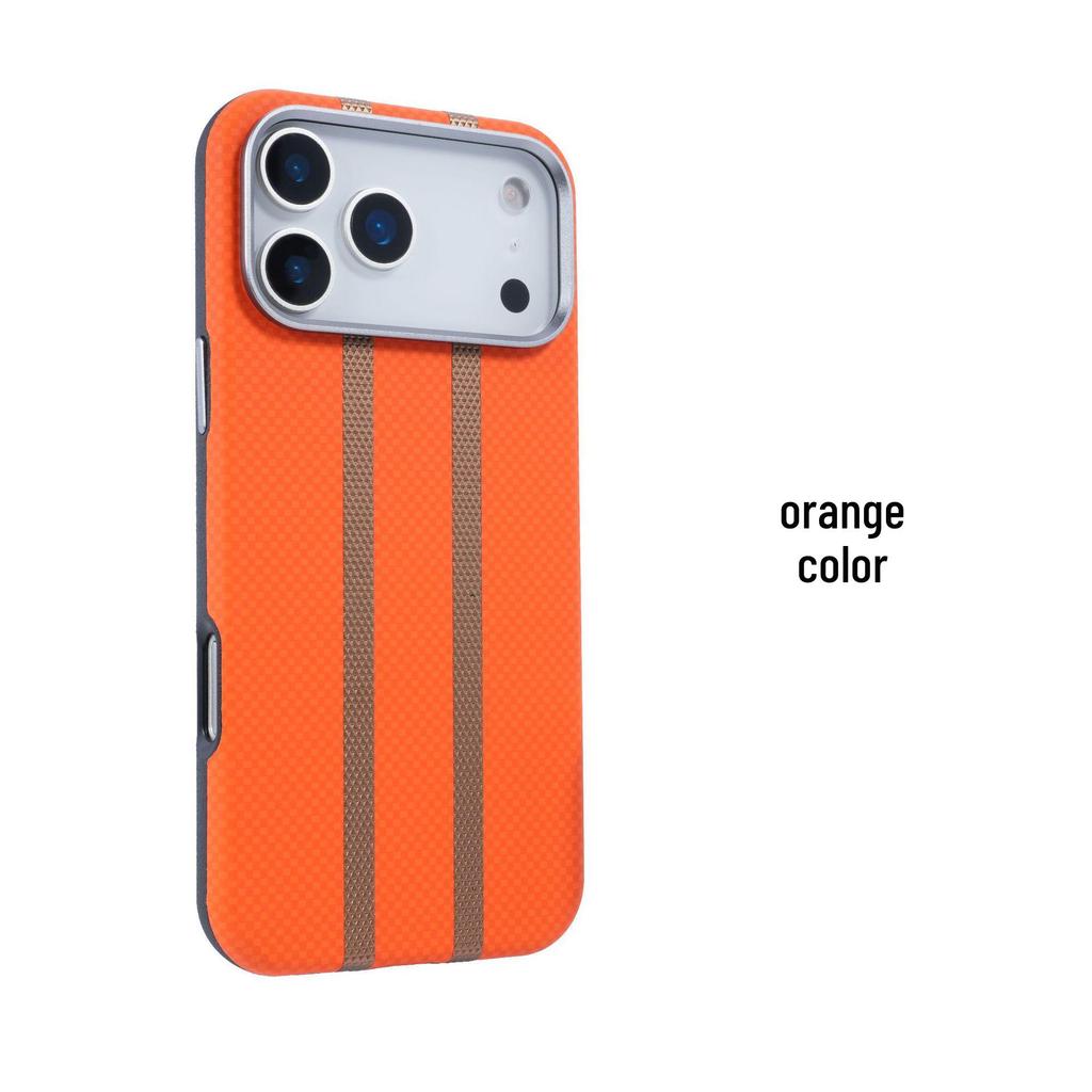 Sleek Sports Car Style Magnetic Leather Phone Case for iPhone17 Pro Max with Wireless Charging Gold Shield