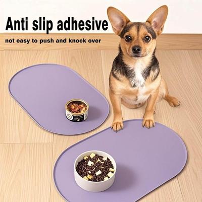 Durable Silicone Pet Food Mat Waterproof Raised Edges Cat Feeding Mat BPA-Free Easy Clean Pet Placemats Pet Supplies