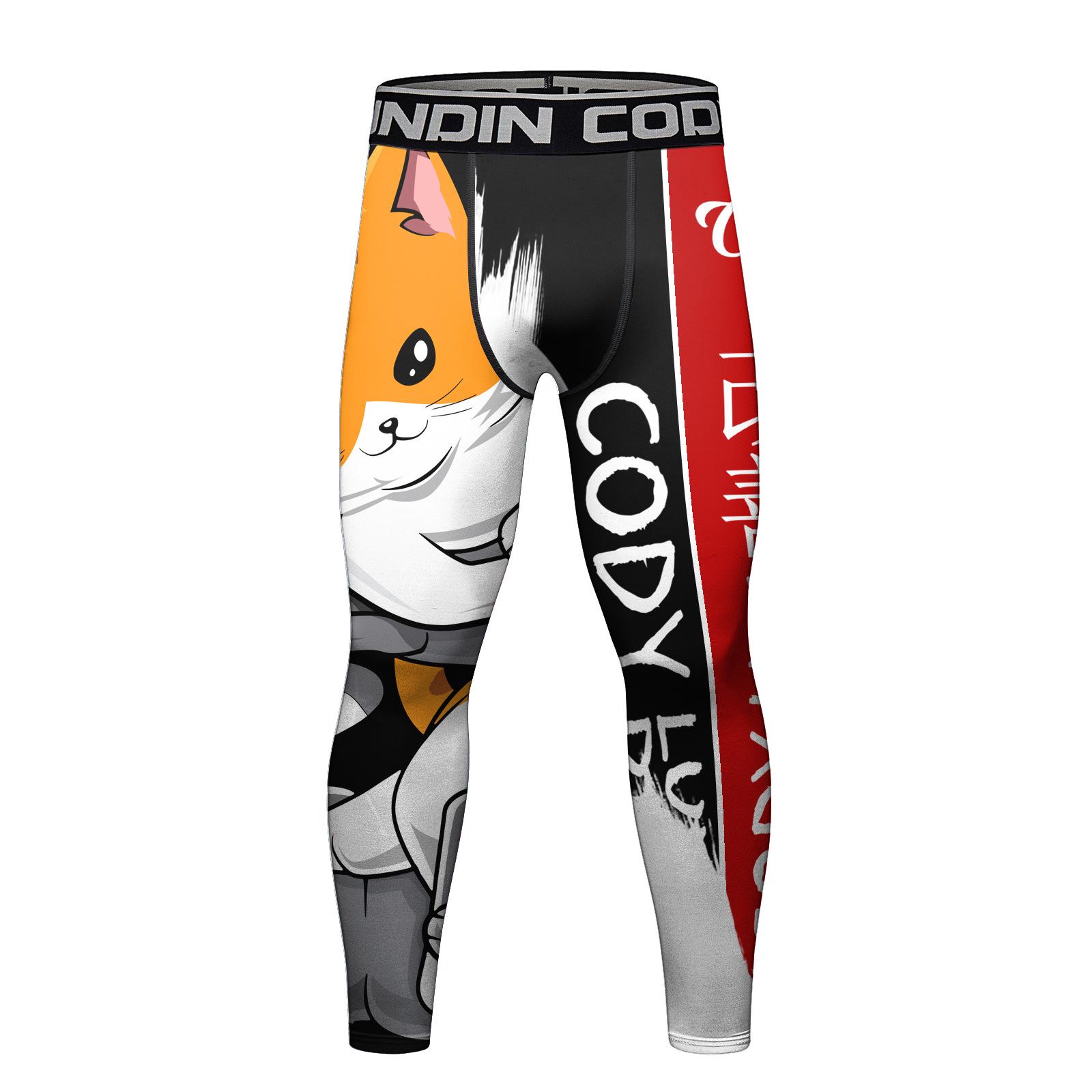 

2023 Чоловічі осінні компресійні фітнес-тайтси з 3D-принтом, швидкосохнучі Double Extra Large