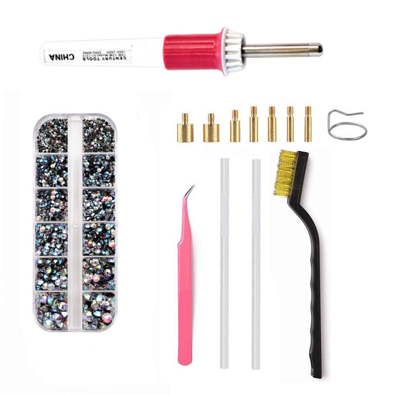 Set Stilou cu Burghiu Fierbinte Șapte-în-Un Dmc Adeziv Fierbinte Topit Instrument Bijuterii DIY
