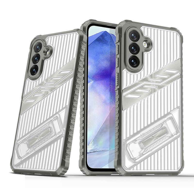 for Samsung galaxy A35 A55 5G shockproof phone case with invisible stand camera protection