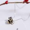 Beautiful Bee Pendant Necklace Silver Classy Clavicle Chain for Street Shooting