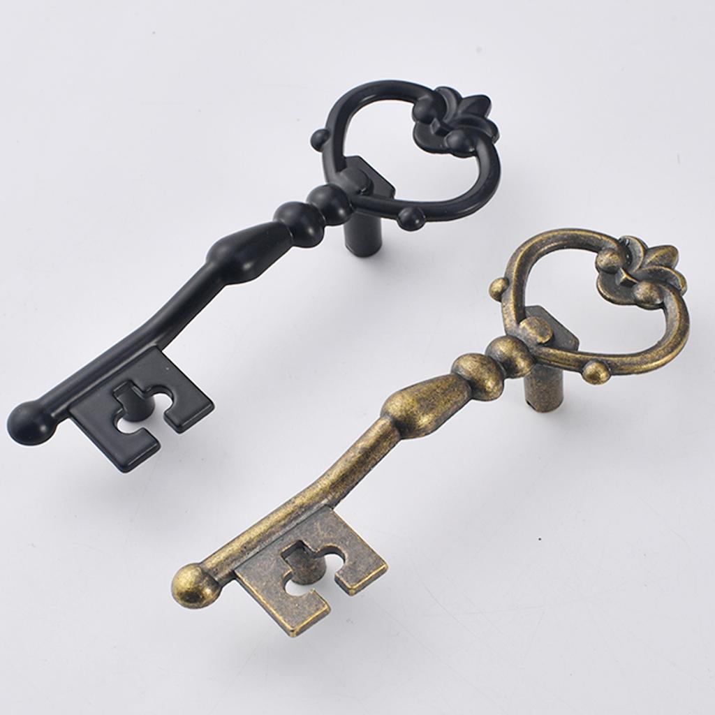 Antique Drawer Pull Jewelry Box Wardrobe Cabinet Key Handle Gift Box Jewelry Box Handle Hole Pitch 58mm