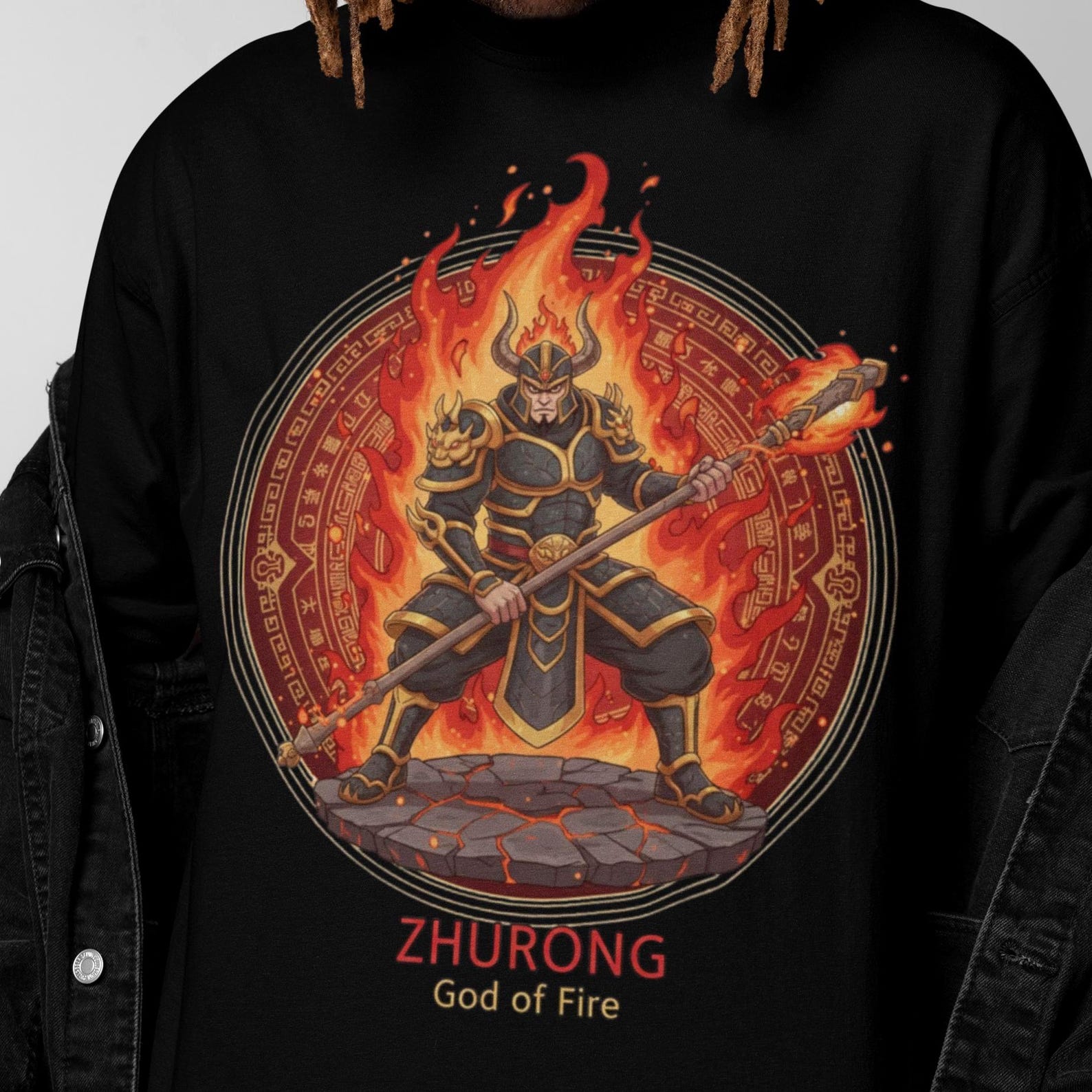 Zhurong T-Shirt | Chinese Mythology | Vintage Chinese God Tee M
