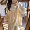 Cloud cotton pajamas women's long-sleeved lace V-neck thin comfortable princess style loungewear suit spring and autumn new models