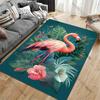 Flamingo surrounded by tropical plants carpet Yoga living room room decor children's crawling mat doormat area rug