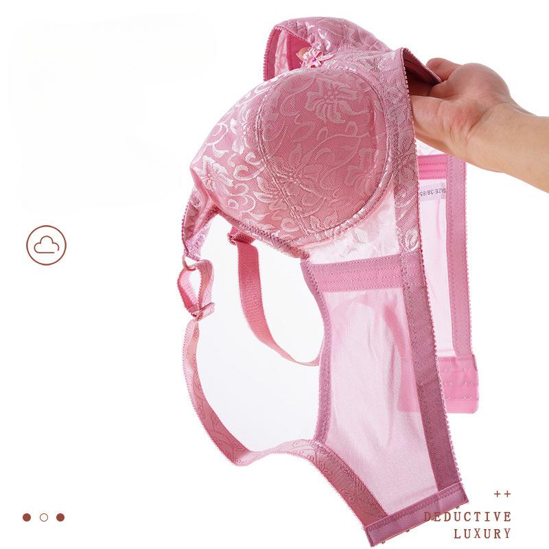 Reggiseno push up in pizzo di grandi dimensioni da donna, forte sostegno, biancheria intima con ferretto, canotta morbida per la pelle