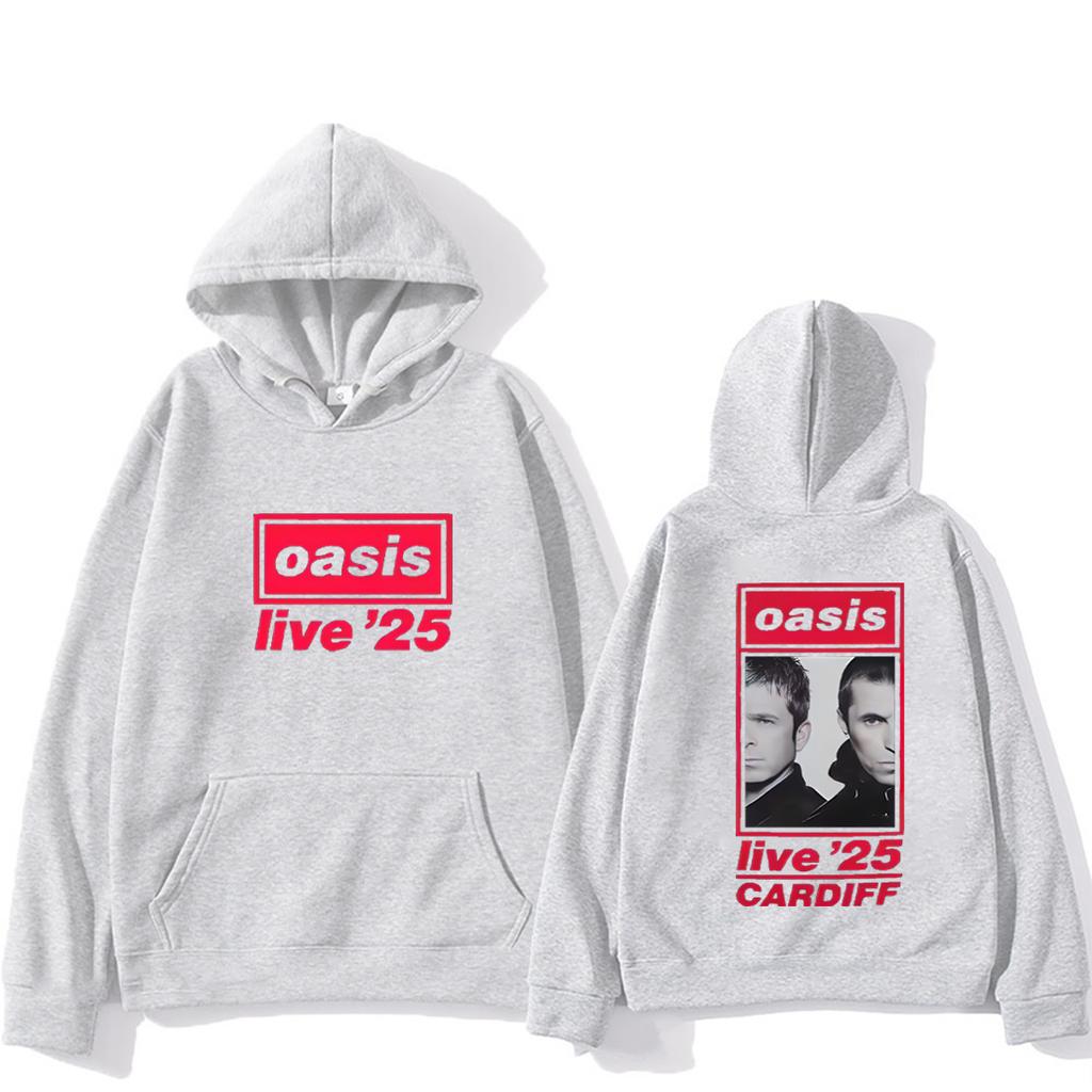 Oasis Live'25 CARDIFF Autumn Winter Hoodie Men Women's 2025 Tops Fashion Hip Hop Streetwear Vintage Fleece Long Sleeve Pullovers