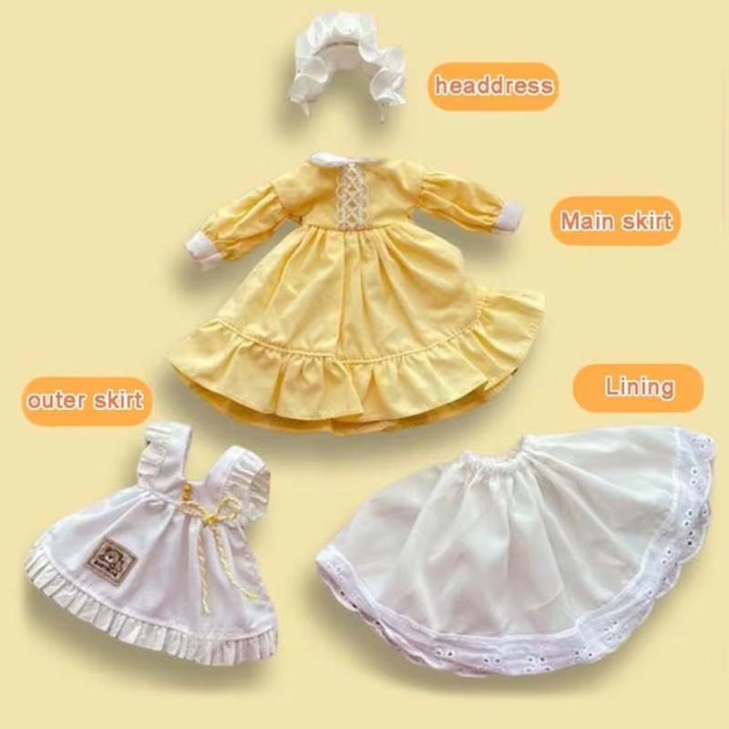 Bjd 1/6 Doll Clothes Lovely Lolita Dress For 30Cm Bjd Doll Accessories Vintage Maid Dress Doll Clothes Dress Up Doll Accessories
