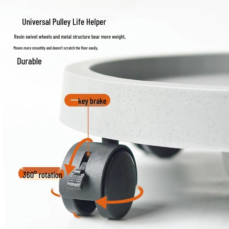 Mobile Plant Pot Caddy Tray with Universal Wheels