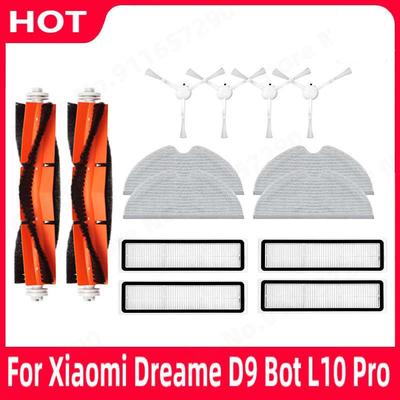 Für Xiaomi Dreame D9 Bot L10 Pro Ersatzteile Seiten-Hauptbürste Filter Wischmopp Tuch Roboter-Staubsauger Zubehör Set Für Zuhause
