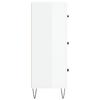 Sideboard High Gloss White 69.5 x 34 x 90 cm Engineered Wood
