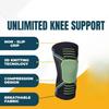 KEY FIT Knee Compression Sleeve | Non-Slip Silicone Strips, Medical-Grade Compression Knee Support | Pain Relief, ACL, MCL Arthritis Meniscus Tea