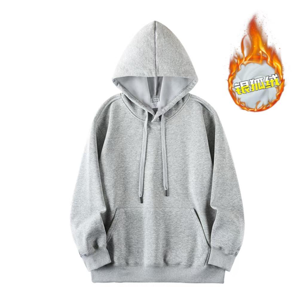 Unisex Retro Japanese Earth-Tone Fleece-Lined Heavyweight Hoodie