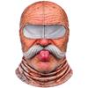 White Mustache Old Man Balaclava Face Mask Full Coverage Ski Mask Hood Winter Mask Cover  For Men