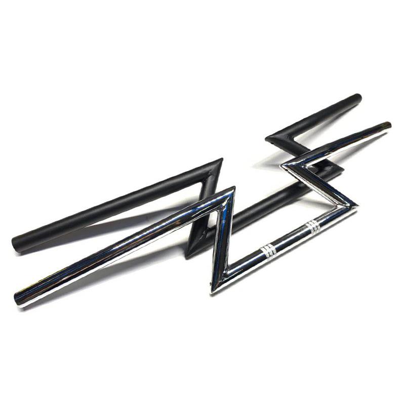 Retro Z-shaped Lightning Handlebar for Harley Cruiser Motorcycle - 22mm