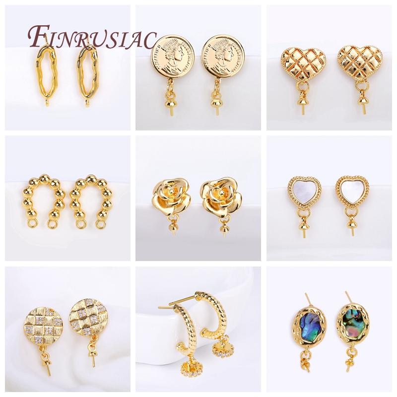 Elegante geschwungene Ohrhaken, 18 Karat echt vergoldetes Messing Ohrhaken Ohrhaken Schmuckherstellung Zubehör DIY Zubehör