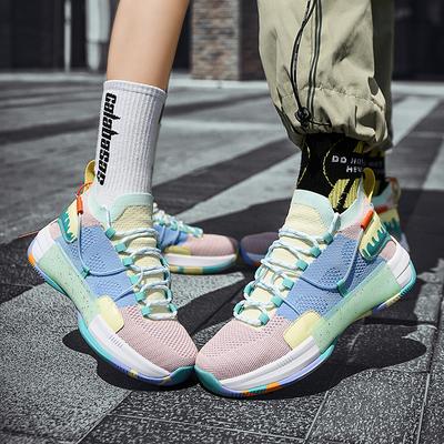 Four Seasons High Quality Rubber Sole Couple Sports Casual Shoes Men's Fashion Shoes Flying Fabric Breathable Running Shoes
