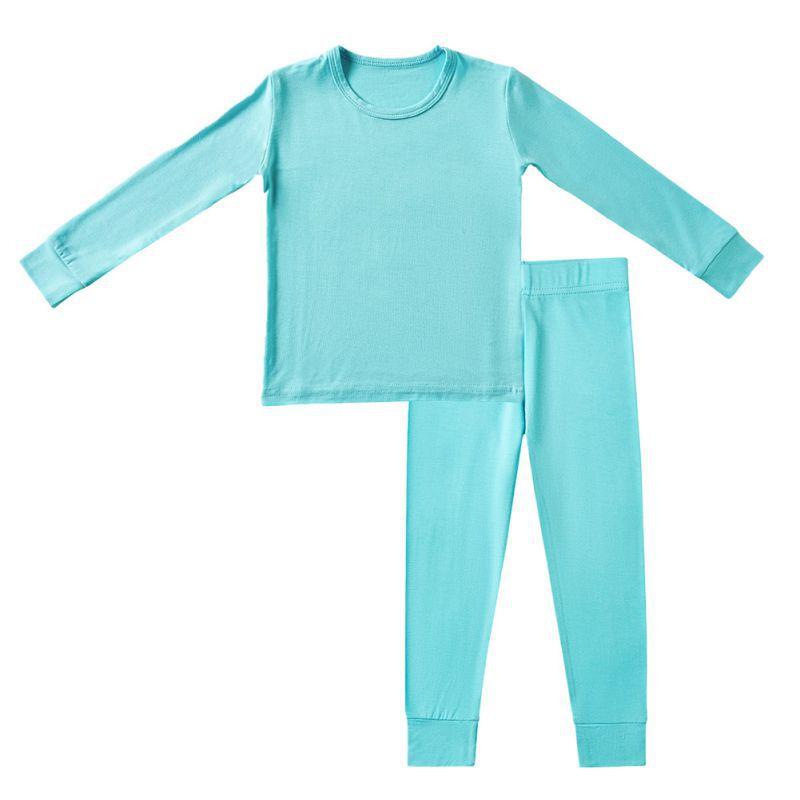 1-12 år Barn Ensfarvet Genser og Bukser Pyjamassett Casual Loungewear