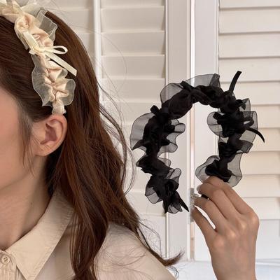 Stirnband Haaraccessoires Band für Frauen Mädchen koreanische Schleife Vintage Designer neu im beliebten Kpop Süßigkeiten Reifen führende Mode