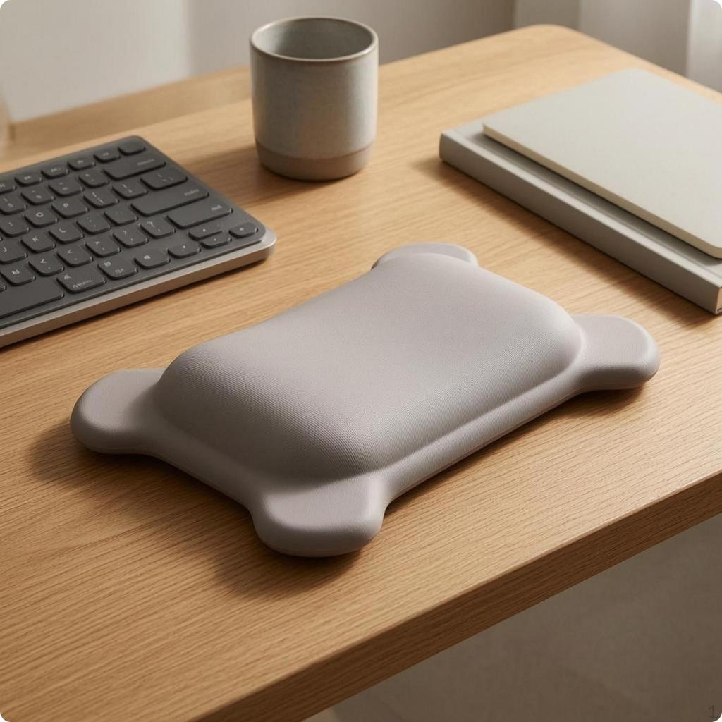 Silicone Wrist Rest Washable Smooth Desk Support White Lazy