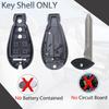 Key Fob Shell Case Replacement Fits for Dodge RAM 1500 2500 3500 Grand Caravan Journey Durango Jeep Grand Cherokee 2010 2011 2012-2017 Keyless Entry