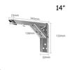 8/10/12/14 zoll Einstellbare Wand Montiert Dreieck Klapp Winkel Halterung Bank Tisch Regal Faltbare Hause Edelstahl stahl Wand Deco Halterung