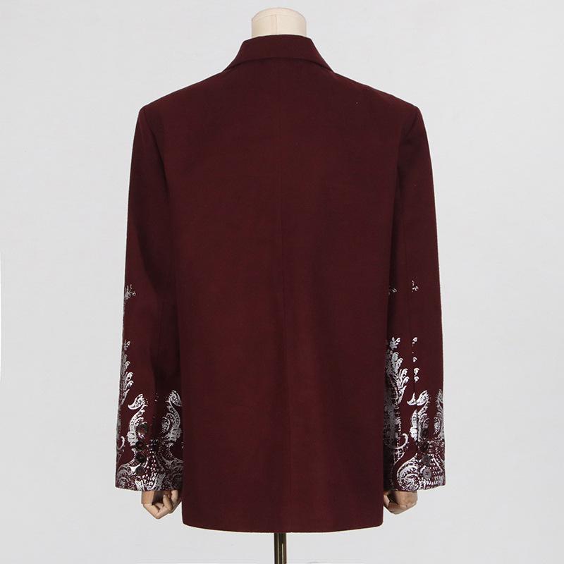 2026 Spring Stylish Printed Women's Suit Jacket - European American Commuting Style