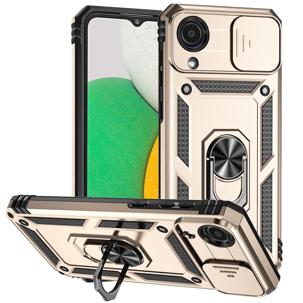 For Samsung Galaxy A03 Core Case Cover Coque Funda Slide Lens Magnetic Holder Back Bumper Samsung A03 Core