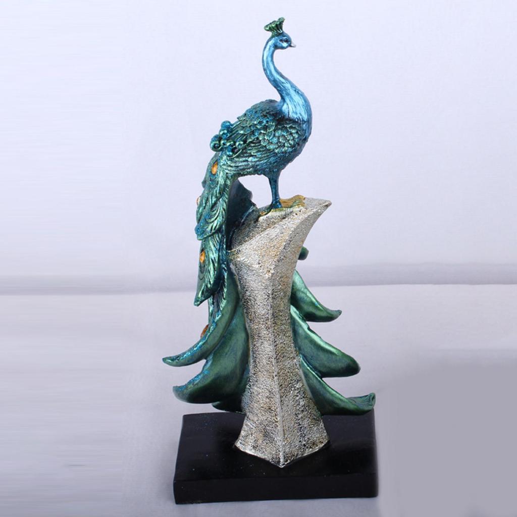 Peacock Statue Home Decoration Gift for Home Desktop Wedding Bookshelf Decor for Art