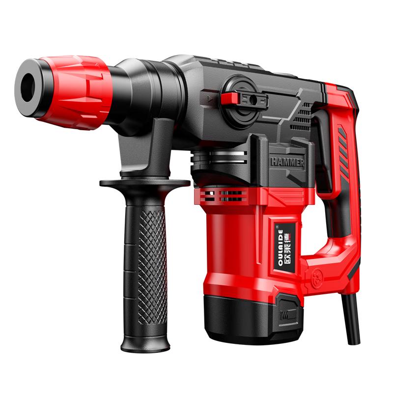 

OLYED 1400W 2-in-1 Industrial Rotary Hammer Drill CN plug (adapter included) Fast Concrete Drilling, Rubber-coated Handle