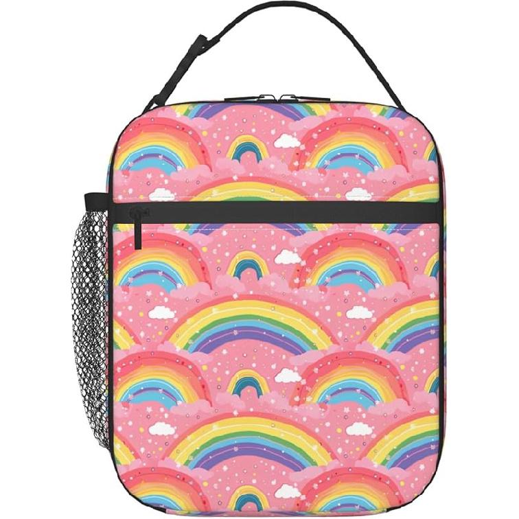 Reusable Butterfly Lunch Box for Kids Girls Boys Women Adult, Insulated Botanical Lunch Bag,Polyester Cooler Retro Handbags Case for School Picnic