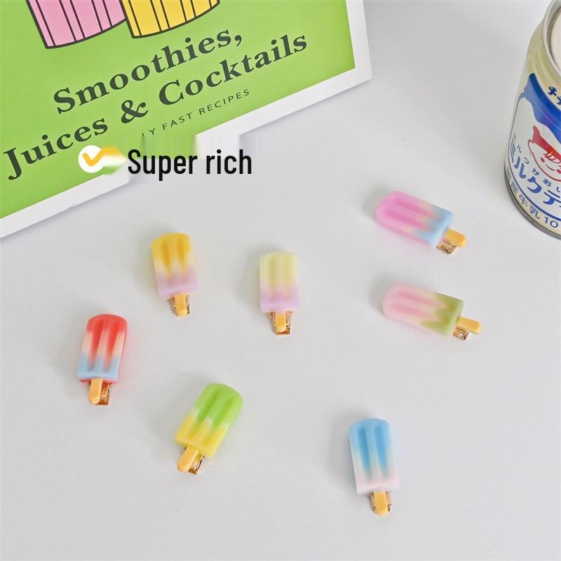 Colorful Ice Cream Hair Clip for Women and Kids – Summer Side Bangs Hairpin