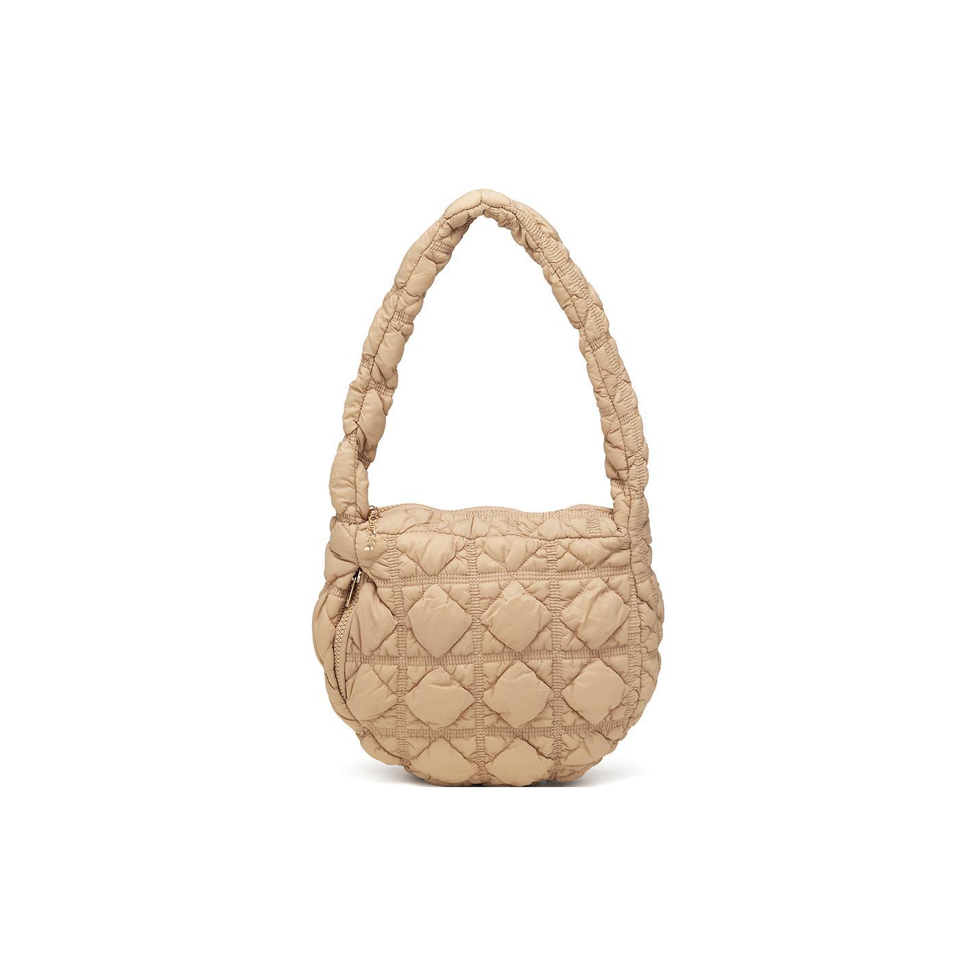 

New CARLYN Nylon Cloud Bag, Handbag, Shoulder Bag Women s Light Umber H71307020E 24.1*8.9*27.9CM