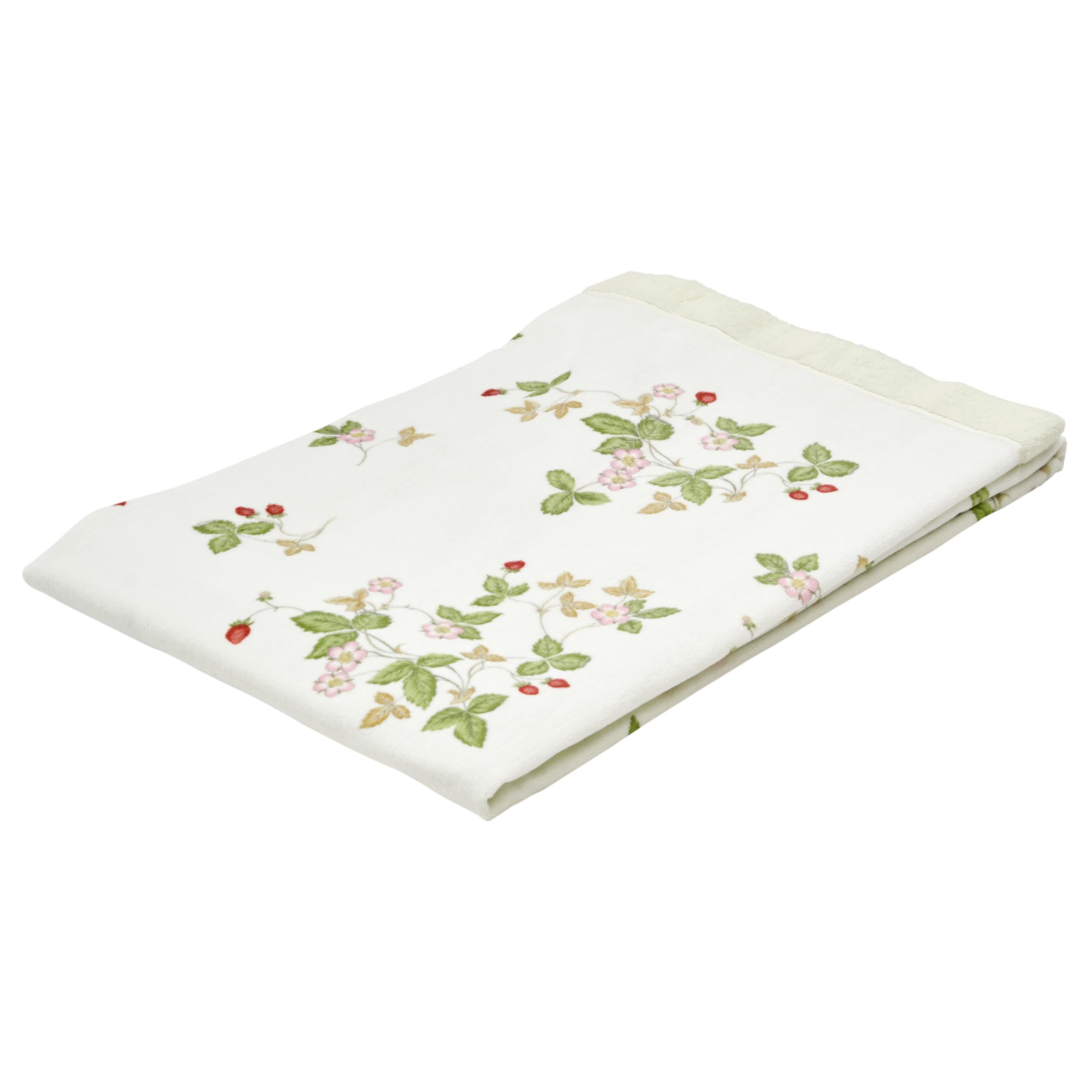

Nishikawa Wedgwood Imabari Towel Blanket, Single, Washable, 100% Cotton, Wild Strawberry, Soft, Made in Japan, Green, FR05150601
