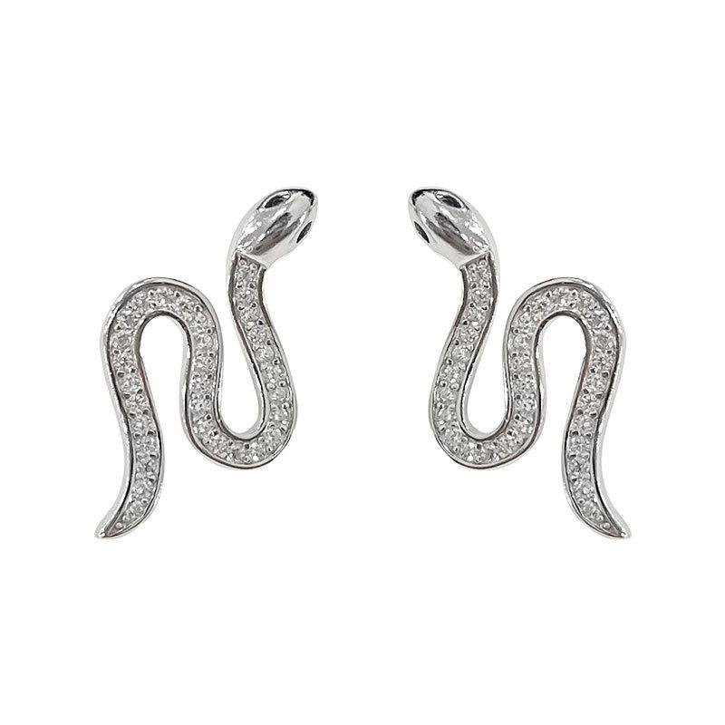 Snake-shaped Earrings Niche Temperament Unique Earring Design Sense High-end Earrings for Women Mosquito Coil Plate