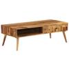 Coffee Table Solid Acacia Wood Honey Brown 110x50x37 Cm