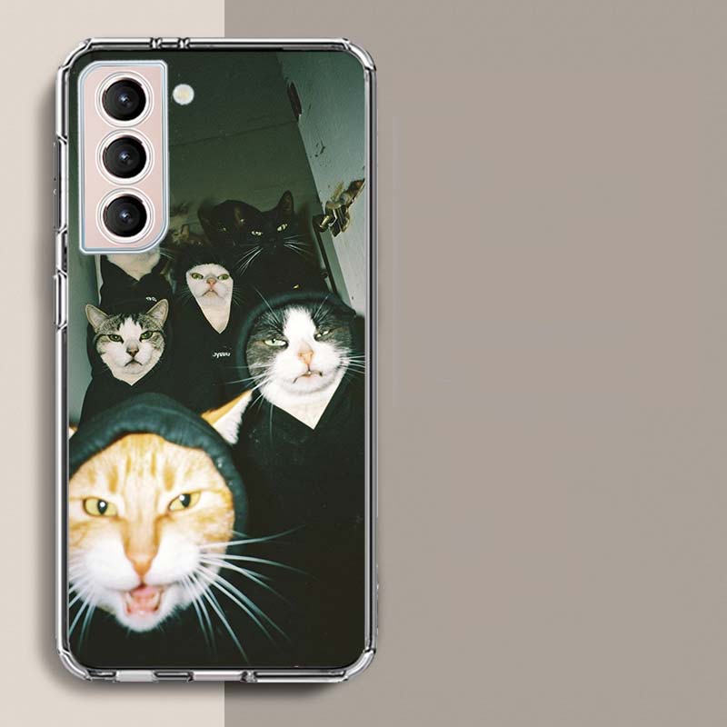 

Cat Vacation Phone Case For Samsung Galaxy S25 Edge S24 S23 FE S21 S20 S10 Plus S22 S26 Ultra Cover Clear Cases TPU Capa Shell C Samsung S24 Plus