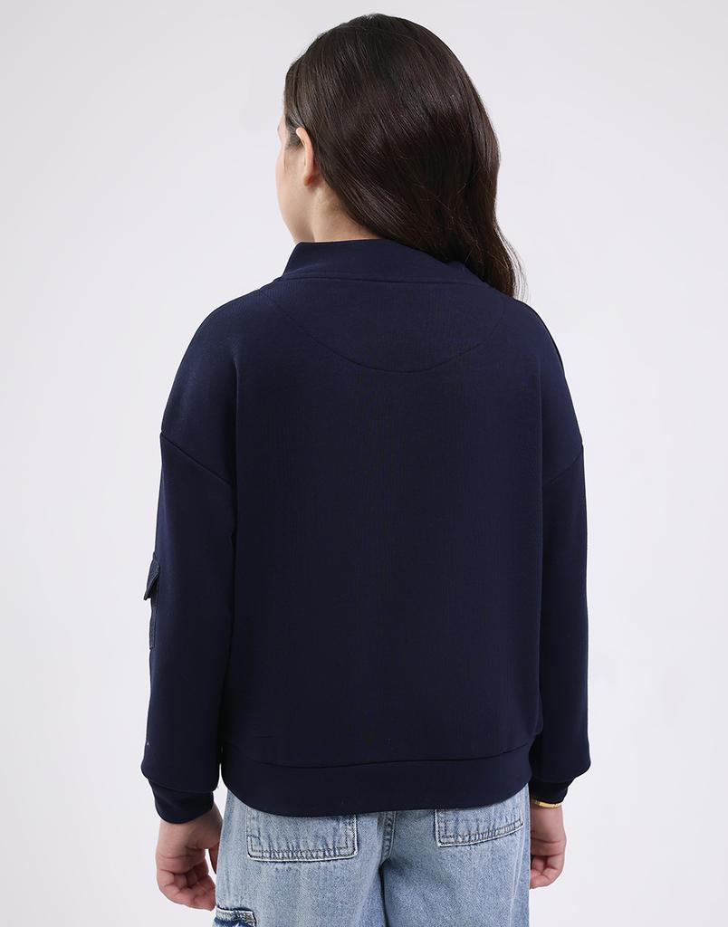 MONTE CARLO Girls Mock Neck Full Sleeve Sweatshirt