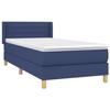 3130327 vidaXL Divan Bed with Mattress Blue 90x200 Cm Fabric