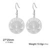 Vintage Moon Phase Life Tree Earrings Stainless Steel Celtic Knot Totem Round Women's Earrings Lucky Jewelry Gifts