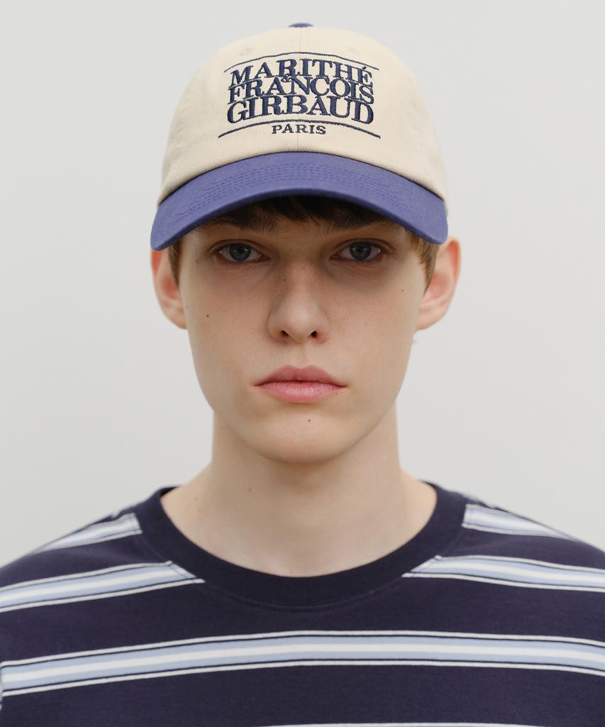 Malittepeulangsowajeobeo Classic Logo 6Panel Color Block Cap Navy