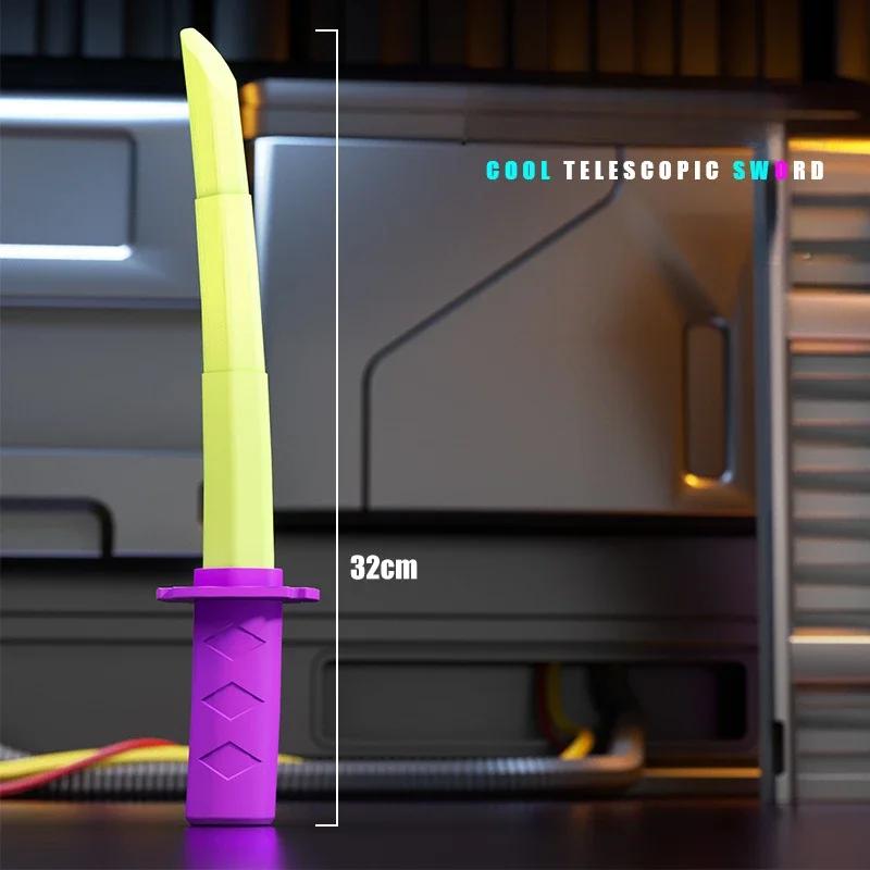 

Новый 3D Гравитационный Катана Меч Форма Банана Выдвижные Мечи Декомпрессия Самурай Игрушечный Нож Косплей Реквизит Детский Подарок Поделки Игрушка